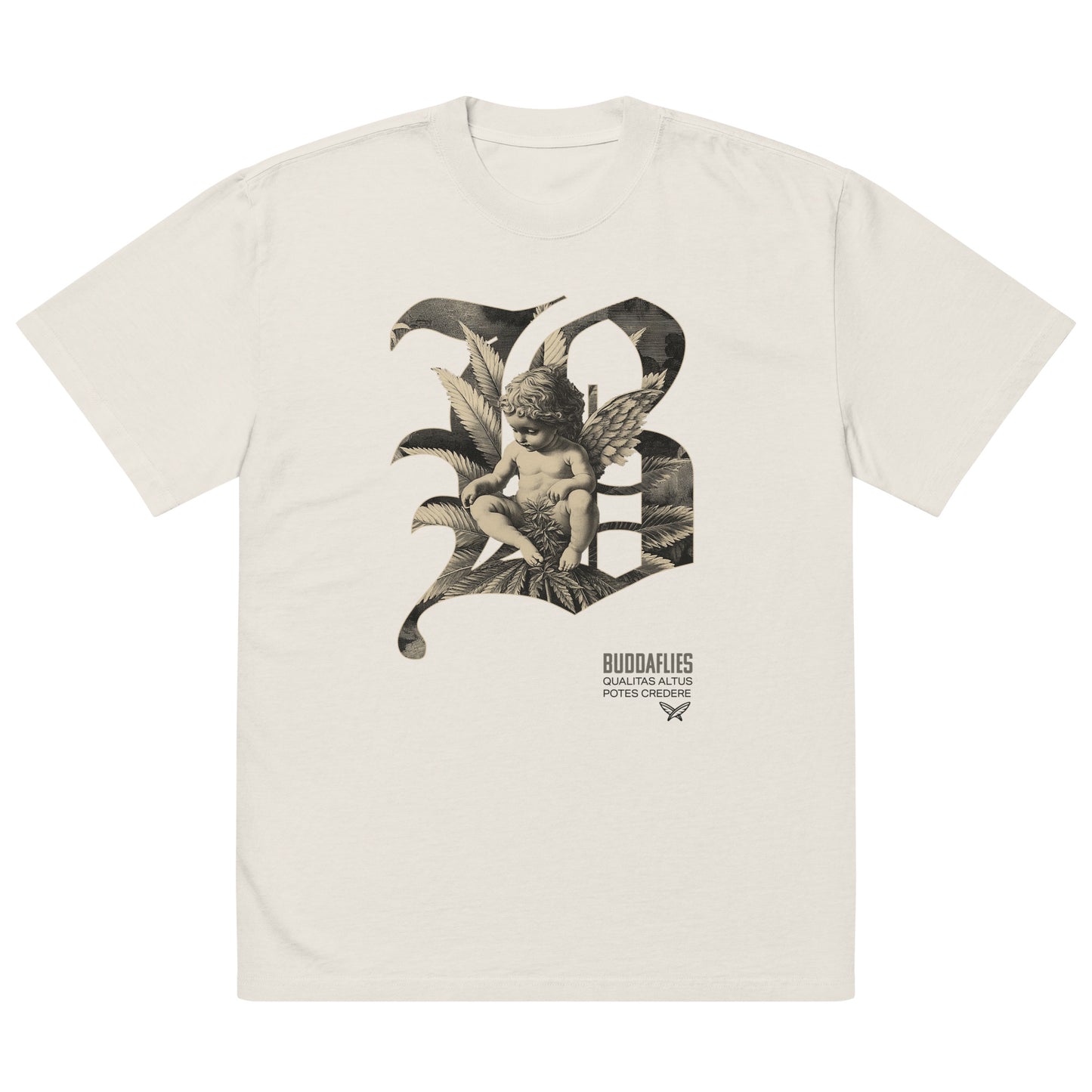 Buddaflies “Angelic Herb” Oversized Faded Tee - Buddaflies