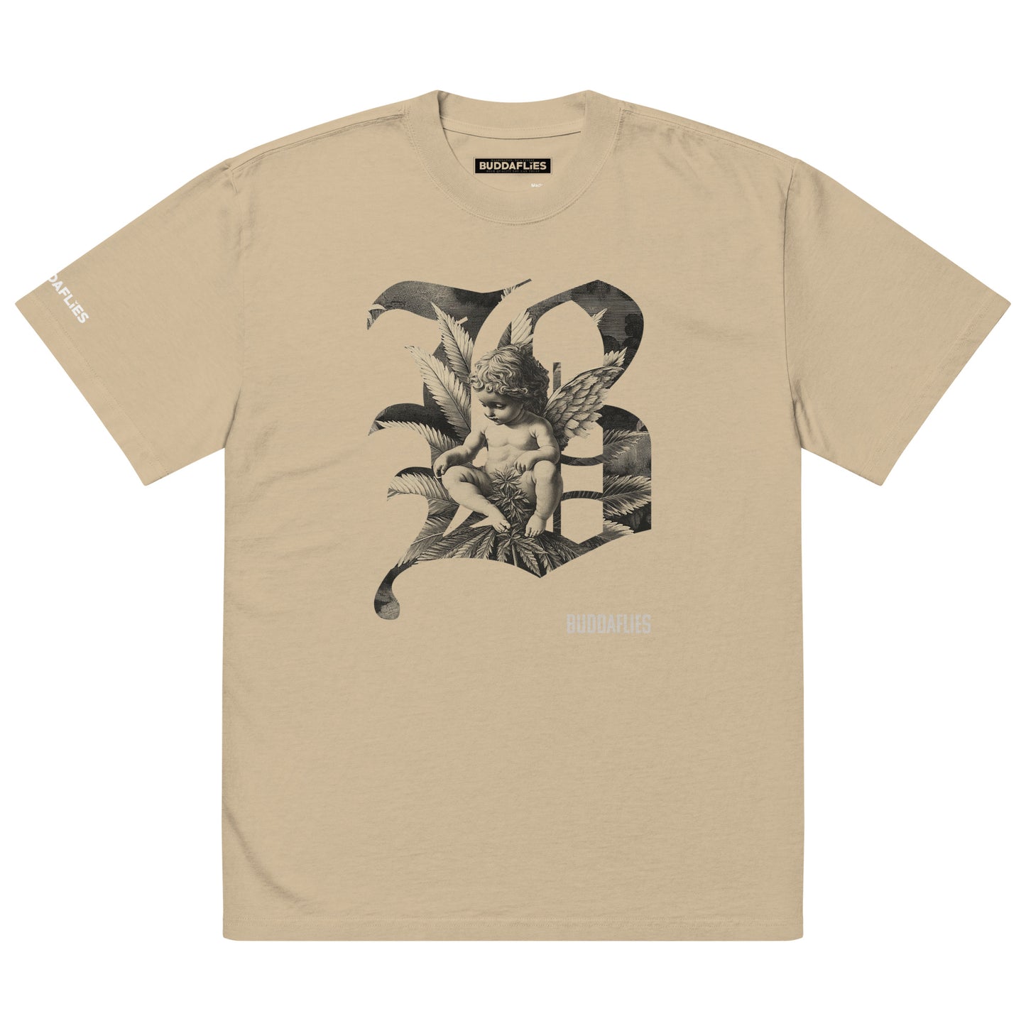Buddaflies “Angelic Herb” Oversized Faded Tee - Buddaflies