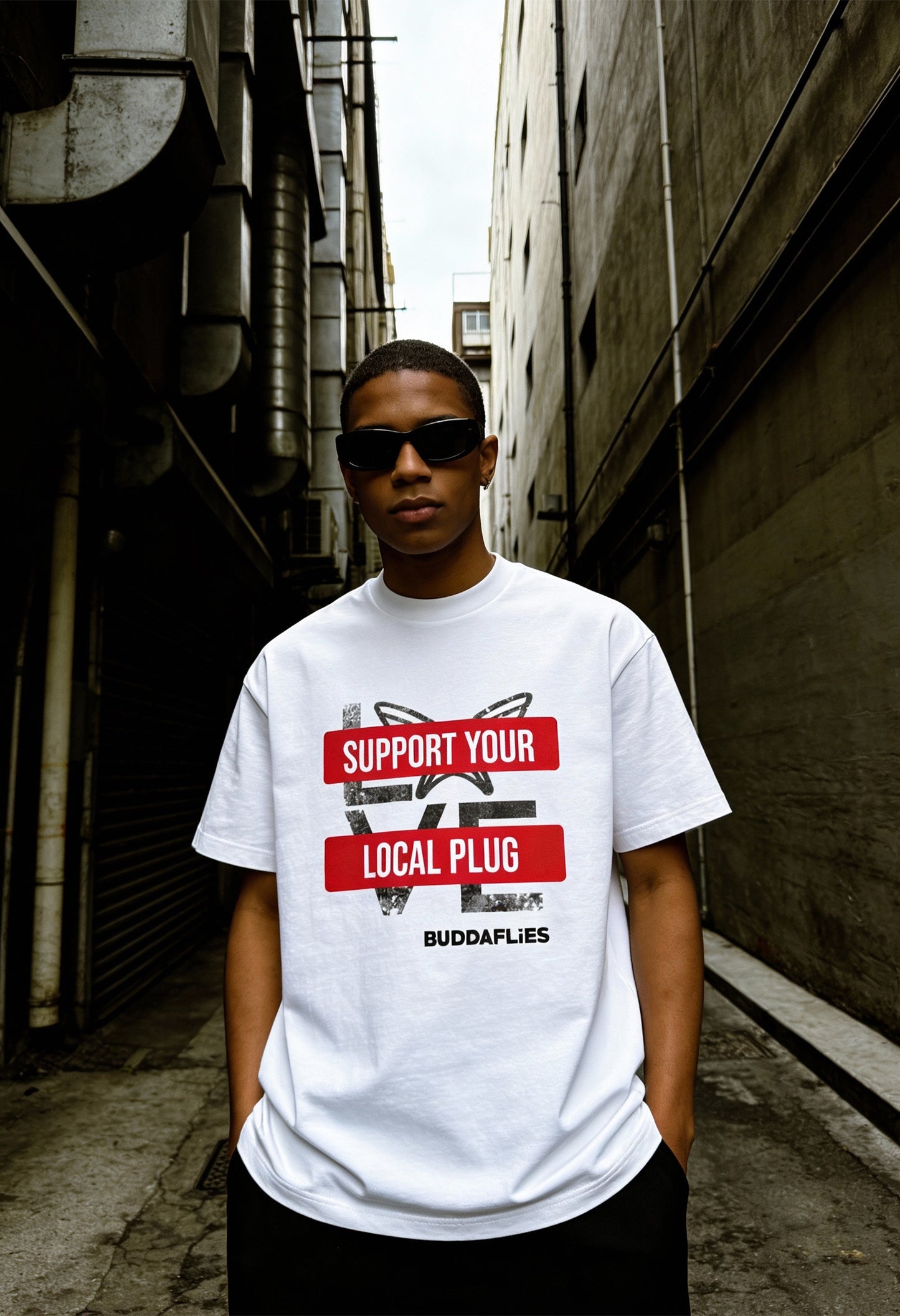 Support Your Local Plug Tee - Buddaflies