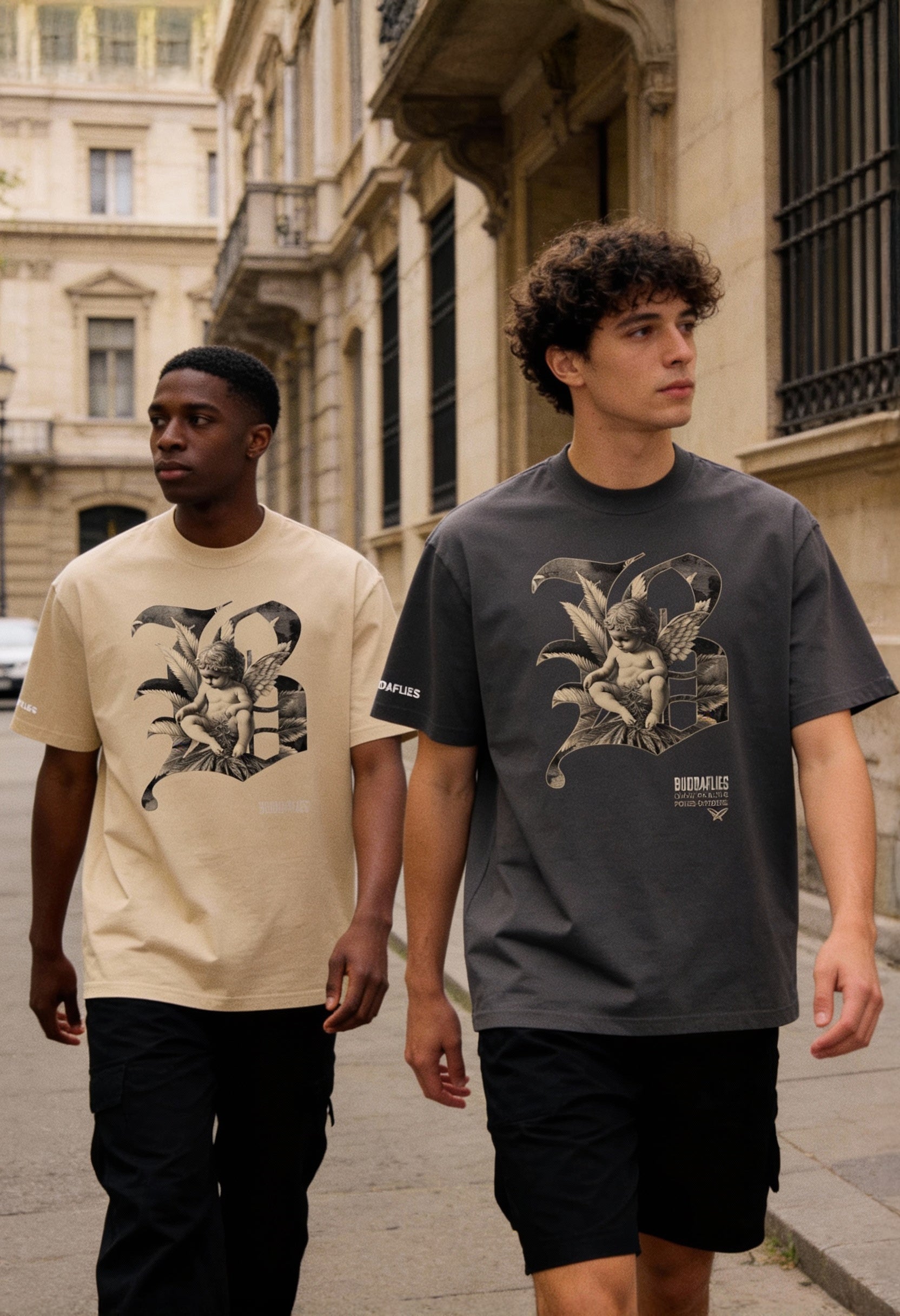 Buddaflies “Angelic Herb” Oversized Faded Tee - Buddaflies
