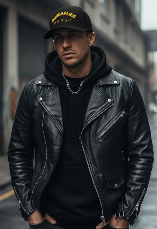 Badafurai Embroidered Trucker Snapback - Buddaflies