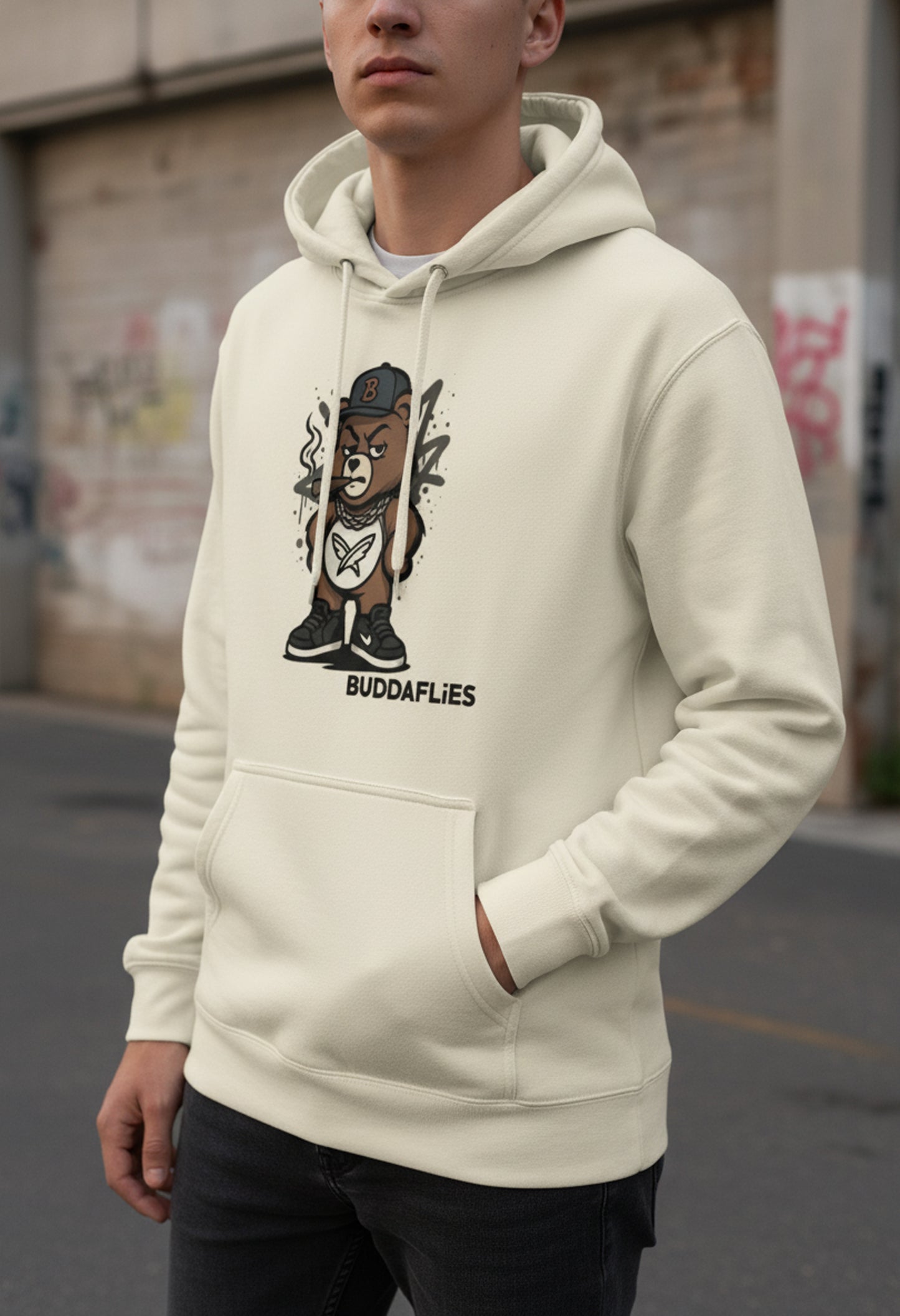 Buddaflies Smokey Bear Hoodie – Streetwise Comfort - Buddaflies