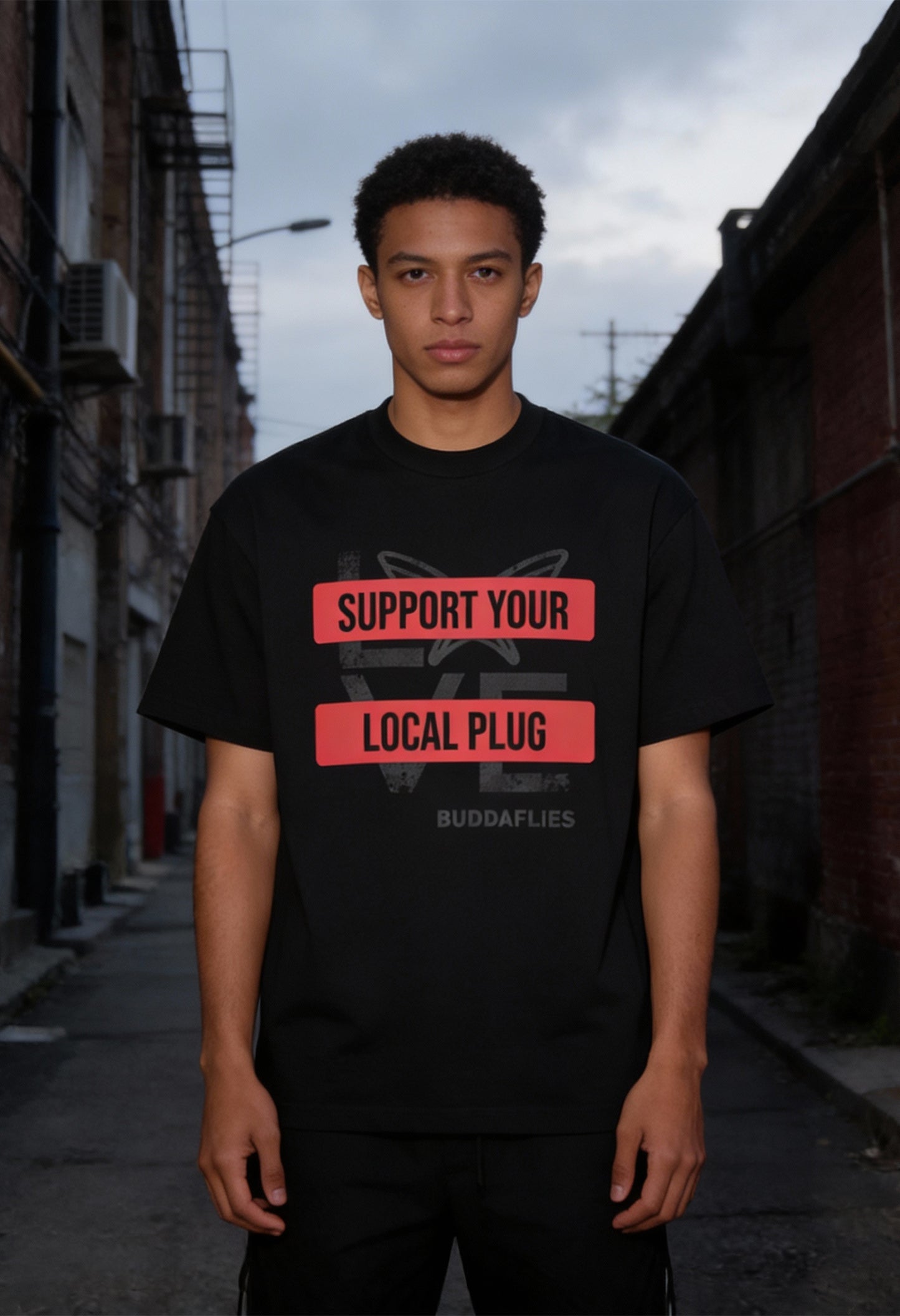 Support Your Local Plug Tee - Buddaflies