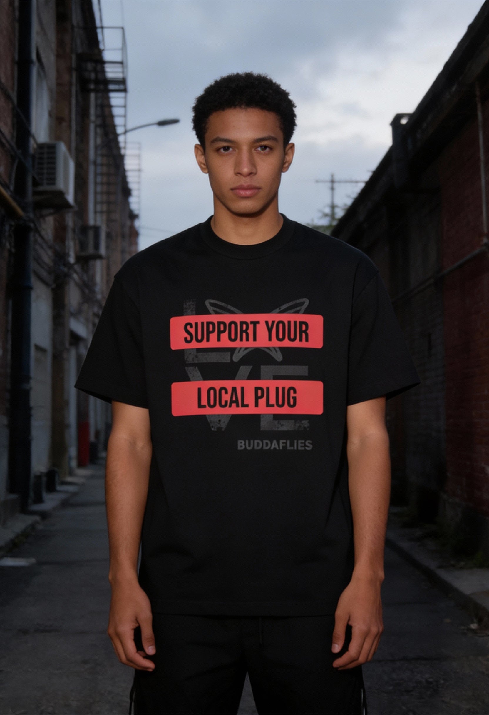 Support Your Local Plug Tee - Buddaflies